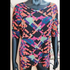 🗺️ Lularoe Small Irma Woman's Size 10-16 Polyester Spandex Stretchy Blend EUC